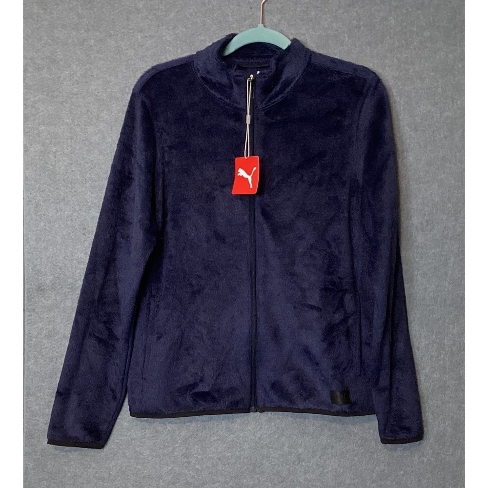 Puma Sherpa Fleece Gorpcore Jacket M Full Zip Layering Fuzzy Teddy 597716-02